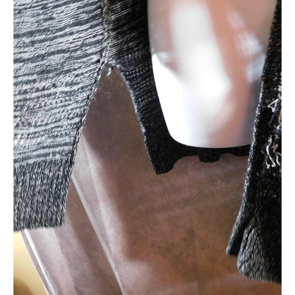 Whimsy Goth Black And White Shaggy Cardigan - Picture 8 of 8